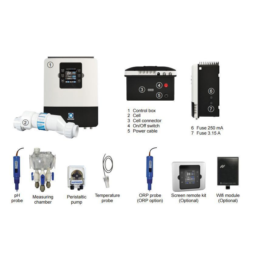 Станция контроля качества воды Hayward Aquarite Plus T15E + Ph на 30 г/час — фото 2